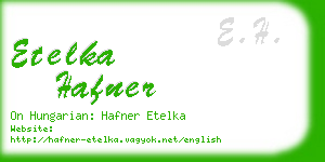 etelka hafner business card